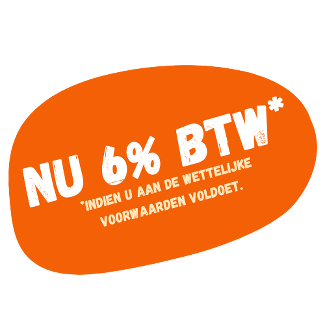Verlaagd tarief van 6% BTW mogelijk